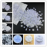 1bag multi size 5 19mm white snowflake sequins sewing craft paillettes diy christmas white ornaments lentejuelas accessories