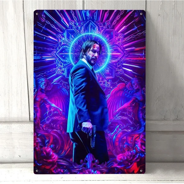 

Металлический постер John Wick, ретро жестяные знаки, паб, кафе, бар, гараж