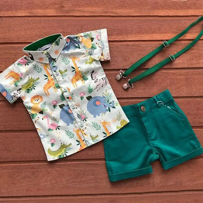 

Pudcoco 2020 2PCS Toddler Baby Boy Gentleman Tops T-shirt Short Pants Outfits Set Clothes