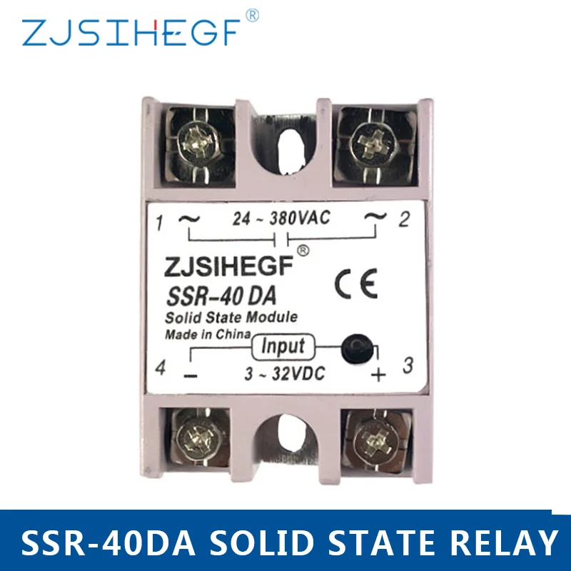 Manufactur1pcs SSR 40DA твердотельные реле 40A модуль 3 32 В постоянного тока Вход 24 380V AC
