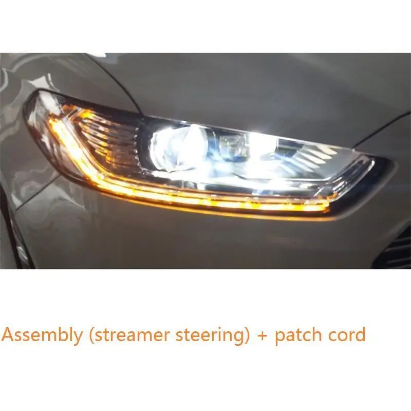 MODEL S Drl Luces Para Auto Assessoires светодиодные боковые поворотники Automovil фары Задние Автомобильные фары в сборе 13 14 15 16 для Ford Mondeo - Цвет: MODEL S