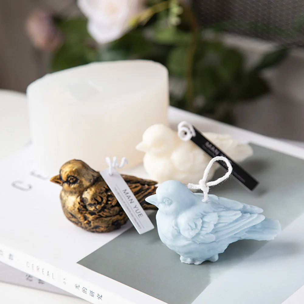 

3d Retro Bird Shape Silicone Molds Diy Handmade Making Candle Soap Molds Cake Decorating Tools Chocolate Gumpaste Mold