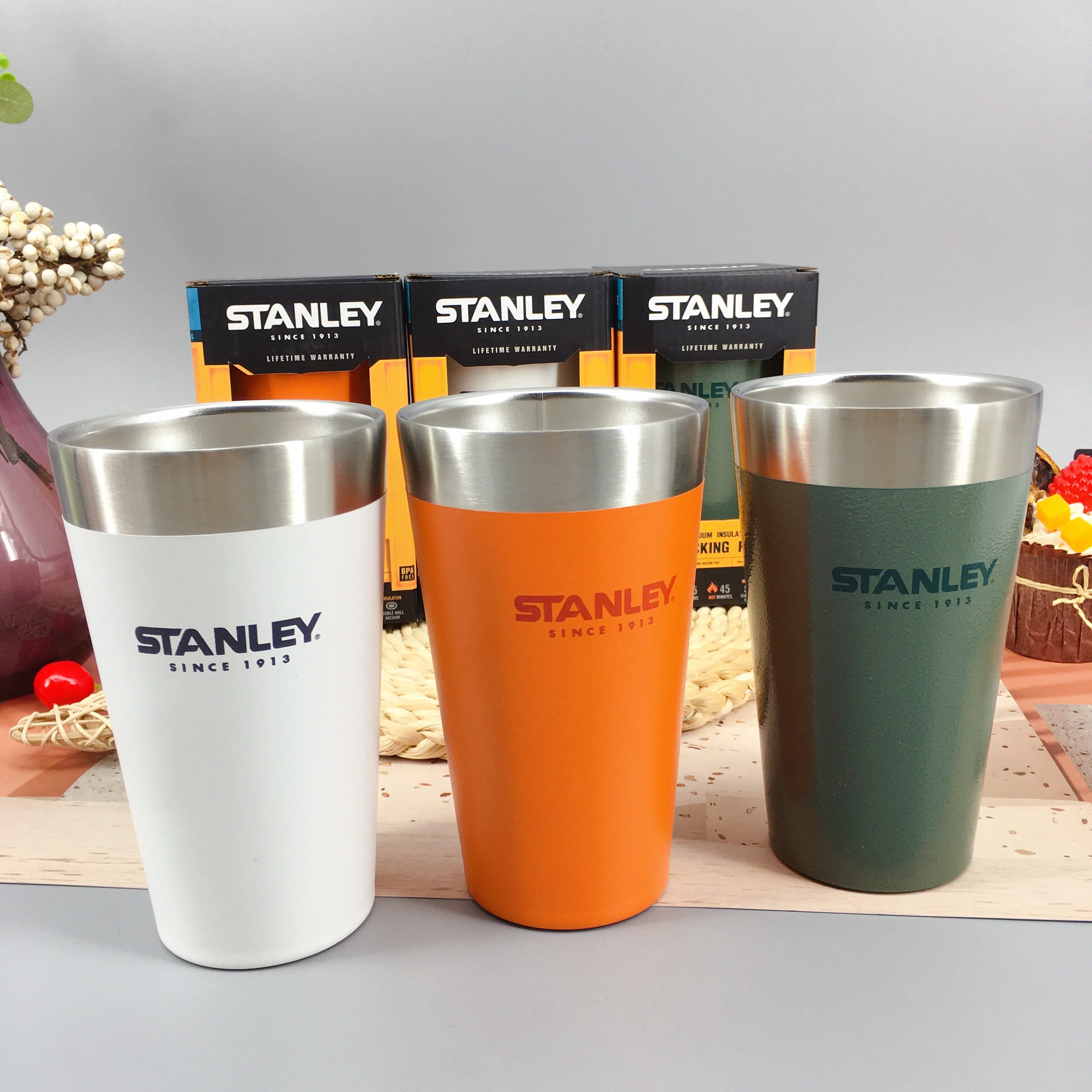 

473 ml originalwithout lid Double Stanley Stainless Steel Wholesale Vacuum Tea Coffee Juice Adventure Stacked Beer Pint Cup