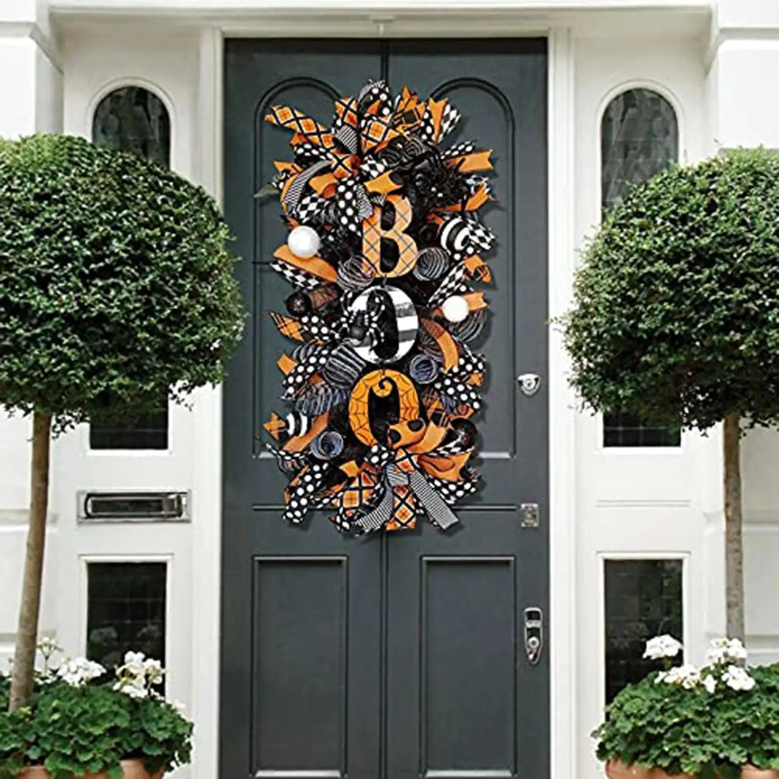 

Halloween Boo Hanging Sign Creative Spider BOO Wreath Home Room Wall Door Halloween Atmosphere Party Decor