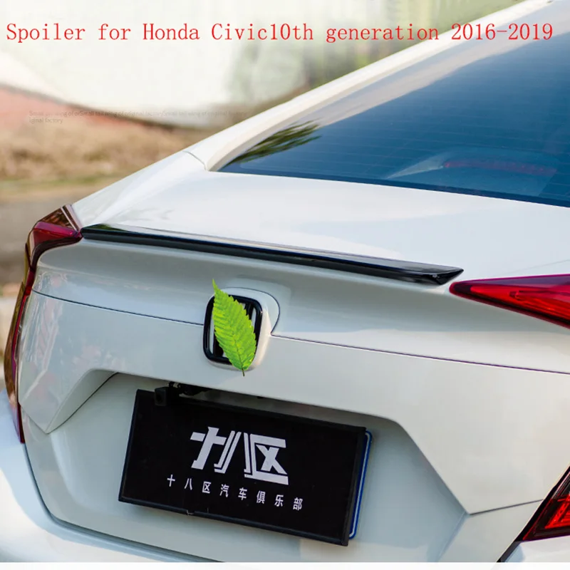 Задний декоративный спойлер из АБС пластика для Honda Civic 10 поколения 2016 2017 2018 2019