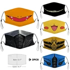 Лидер продаж, модные маски для взрослых и детей, дышащие многоразовые маски с 3D-принтом и большим ртом для взрослых