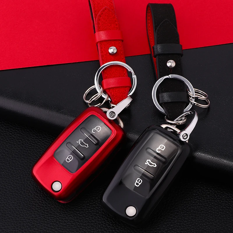 Популярный чехол для ключей автомобиля из поликарбоната + ТПУ VW Golf Bora Jetta POLO GOLF Passat