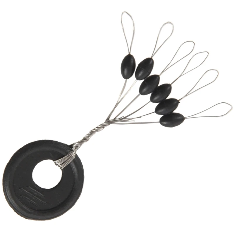 10 шт. 6 в 1 Размер L черная резиновая овальная пробка поплавок для рыбалки |