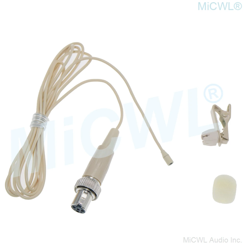 

Very Mini Clip Lavalier Lapel Microphone For MiPro Wireless Microfone System Black Beige 2 Color