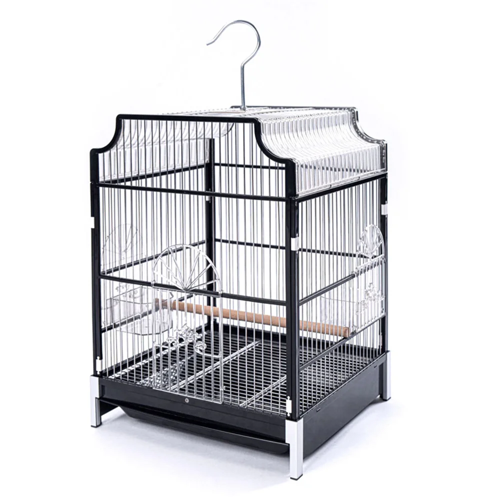 Parakeets Parrot Nest Bird Cage Accessories Hangable Hook Outsides Indoor Mini Aviary House Resting Place Fence Stainless Steel