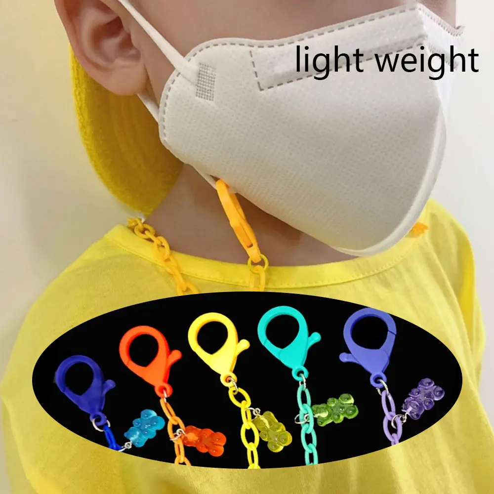 2 шт. регулируемый акриловый маска шнурки с медведем для хранения наружных