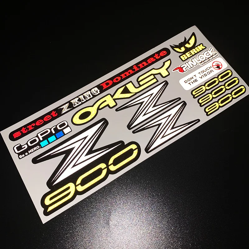

For Kawasaki Z900 Motorcycle Street Car Accessory Supplies Helmet Modification Decorative Decal Locomotive Reflective Sticker