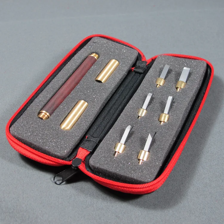 

6-Head Split Graver Seal Cutting Tool Set Engraving Seal Knife Stone Carvings Multi-Head Detachable