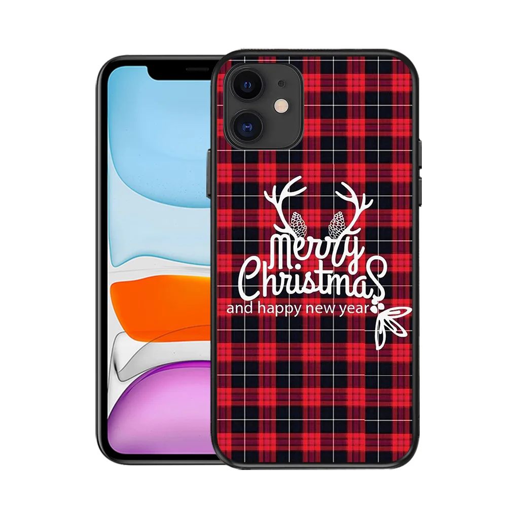 

Tree Lights Christmas Phone Case For iPhone 11 11Pro X XR XS Max 8 7 6 6s Plus 5 5s SE 2020 12 Mini Santa Claus Soft TPU Cover