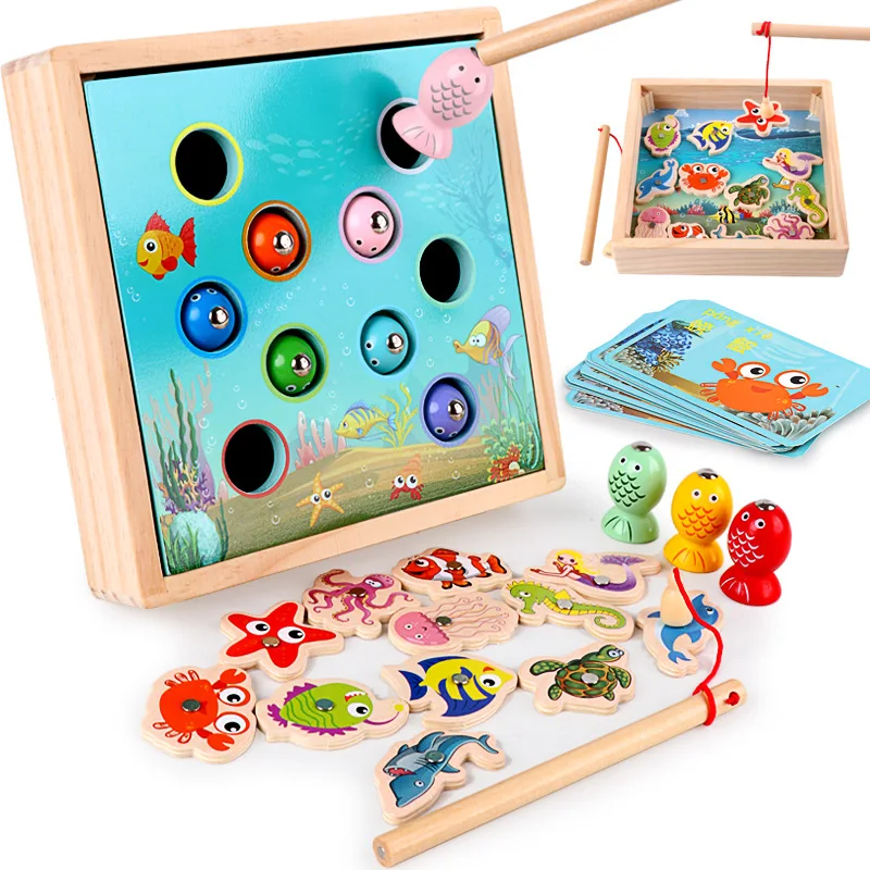 

Детские деревянные игрушки, магнитные игры, игра в рыбалку, Детская 3D Рыба, детские развивающие игрушки, забавные подарки для мальчиков и де...