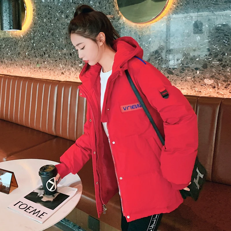 Women White Duck Down Hooded Jacket Long-sleeve Warm Parkas 2023 Winter Female Loose Casual Jackets Korean Thickening Overcoat