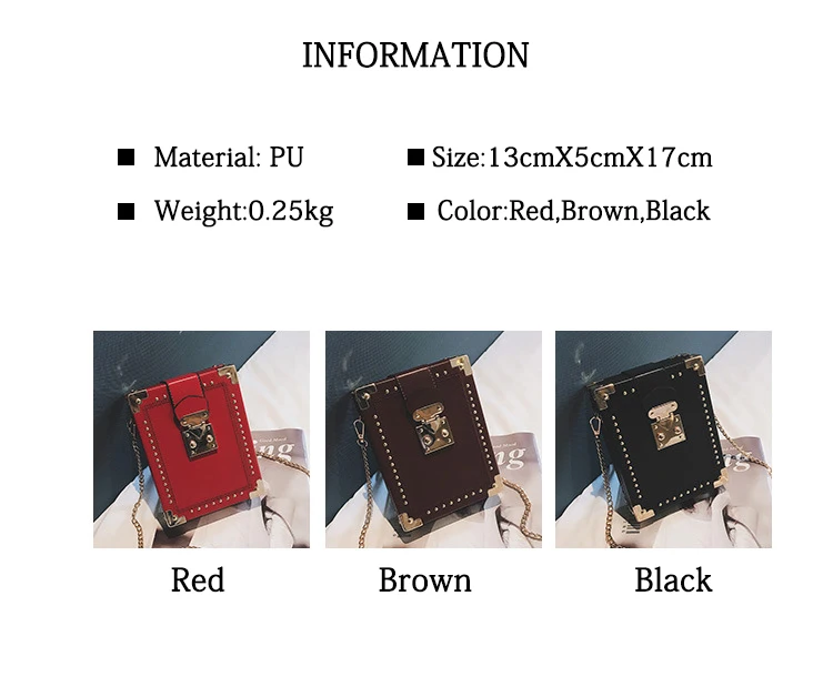 WOBAG Высокое качество маленькая квадратная сумка на плечо пакет клатч модная сумка с заклепками форма сумка через плечо повседневная женская сумка