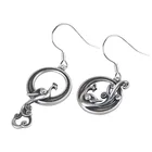 FNJ животное феникс серьги из серебра 925 пробы Оригинал Чистое Серебро S925 пробы Висячие серьги для женщин ювелирные изделия Асимметричные