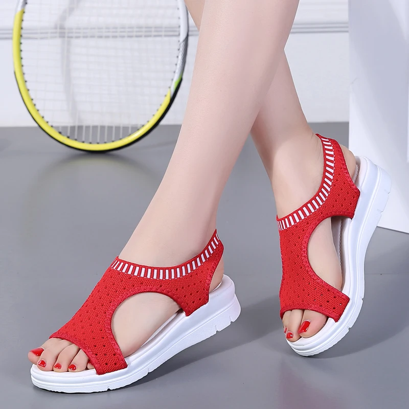 

Women Sandals Female Shoes Woman Summer Wedge Comfortable Sandals Ladies Slip-on Flat Sandals Women Sandalias Plus Size 35-45