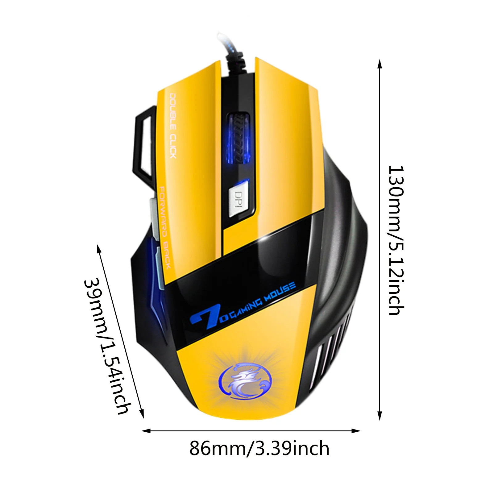 USB Проводная оптическая компьютерная игровая мышь X7 с двойным нажатием 7 кнопок