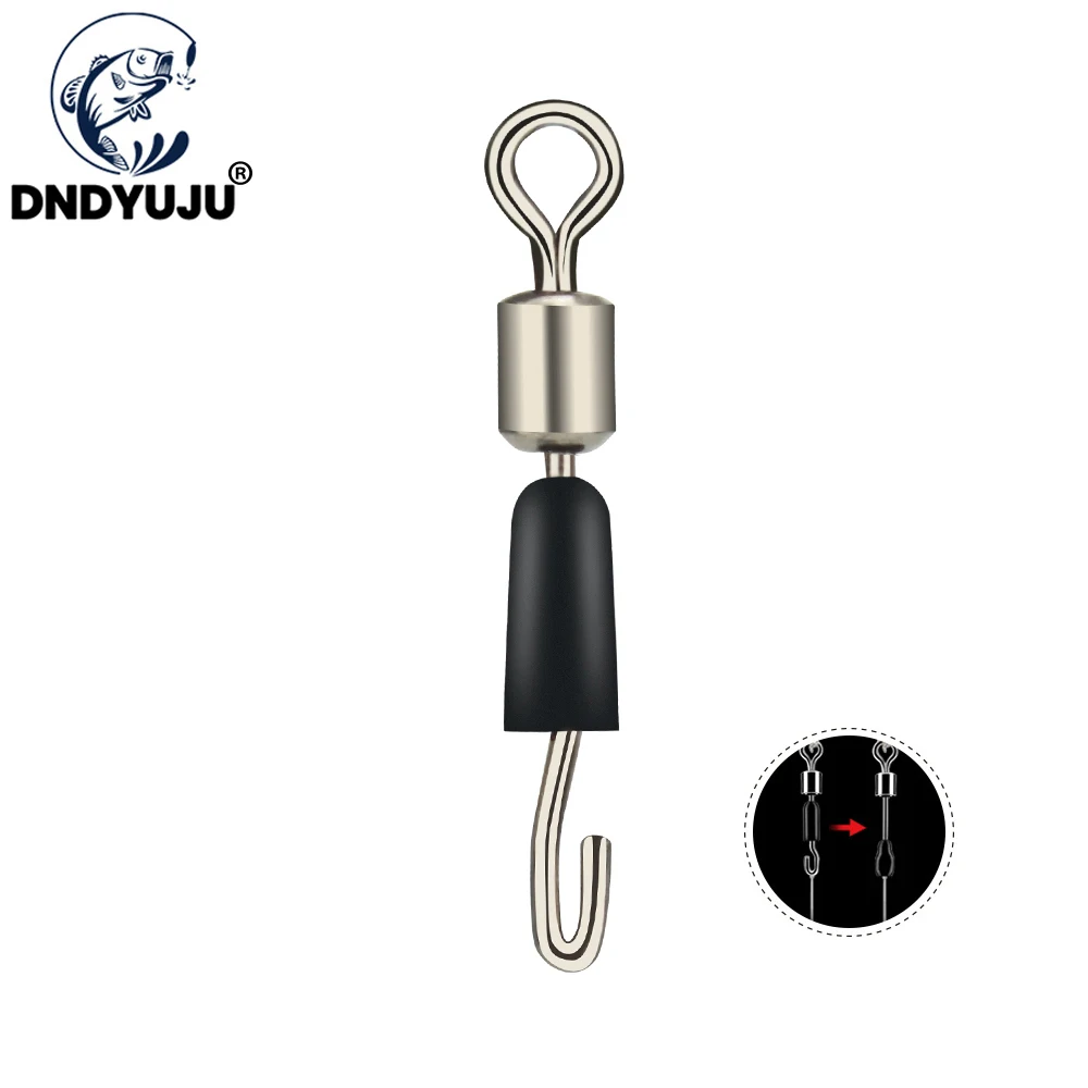 

DNDYUJU 300/500 шт., быстрый соединитель, твердые кольца, подшипник, Вертлюг, рыболовный крючок, катящаяся леска, быстрое соединение, аксессуары для...