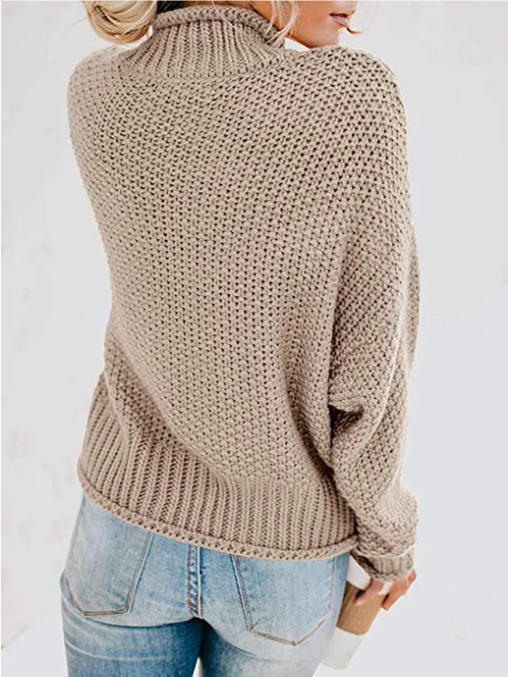 Свитера оверсайз с рукавом летучая мышь пуловер свободного кроя повседневный