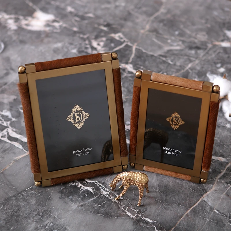 Современная рама из конского волоса фоторамка нержавеющей стали американский