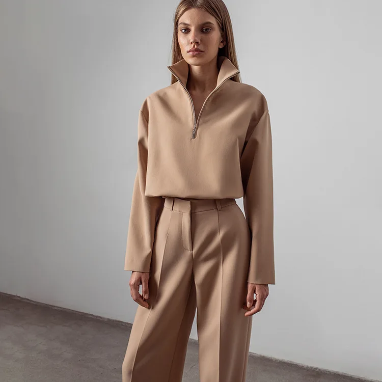 

Winter Two Piece Sets Women Tracksuit Oversized Suit 2021 Autumn Trouser Suits Female Sweatshirt Solid Sports Hoodie Sportswear