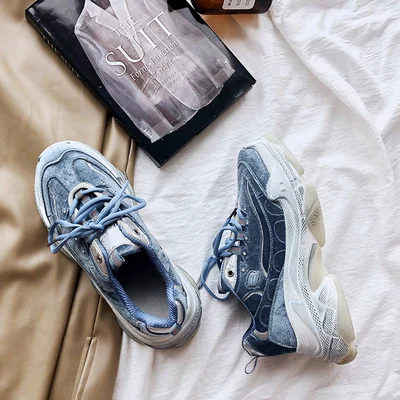 Новые модные кроссовки Женская дышащая Спортивная повседневная обувь женские с