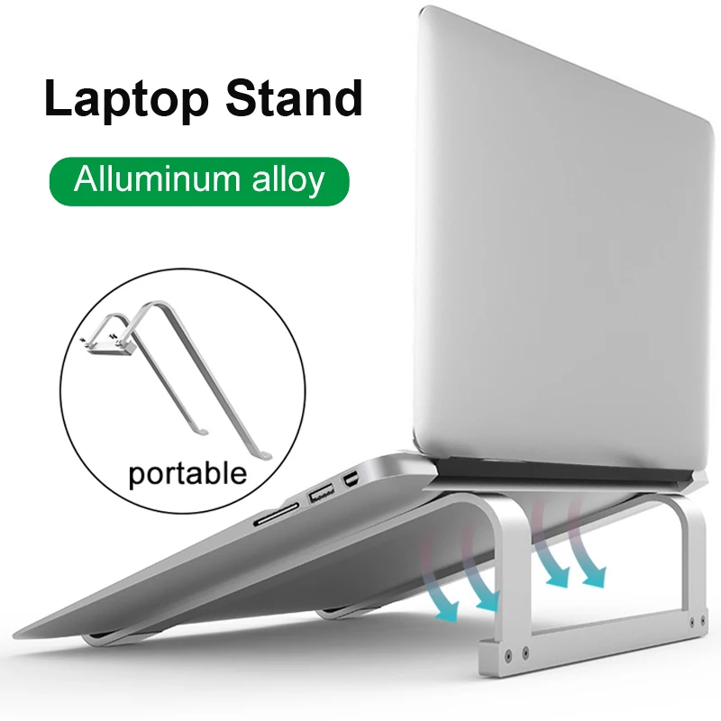 

COOLCOLD Aluminum Alloy Laptop Stand Desktop Notebook Holder Desk Non-slip Bracket Laptop Stand For 11-17 inch Macbook Pro Air