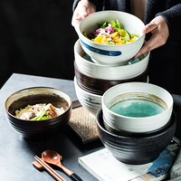 7 inch japanese hand painted ramen bowl household soup bowl dumpling ceramic bowl simple household kitchen supplies