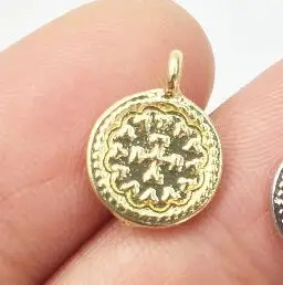 gold Eruifa 20 шт 10 мм Новая монета с крестом Подвески ожерелье, серьги ювелирные изделия DIY ручной работы золотой свинец/никель бесплатно - Окраска металла: gold