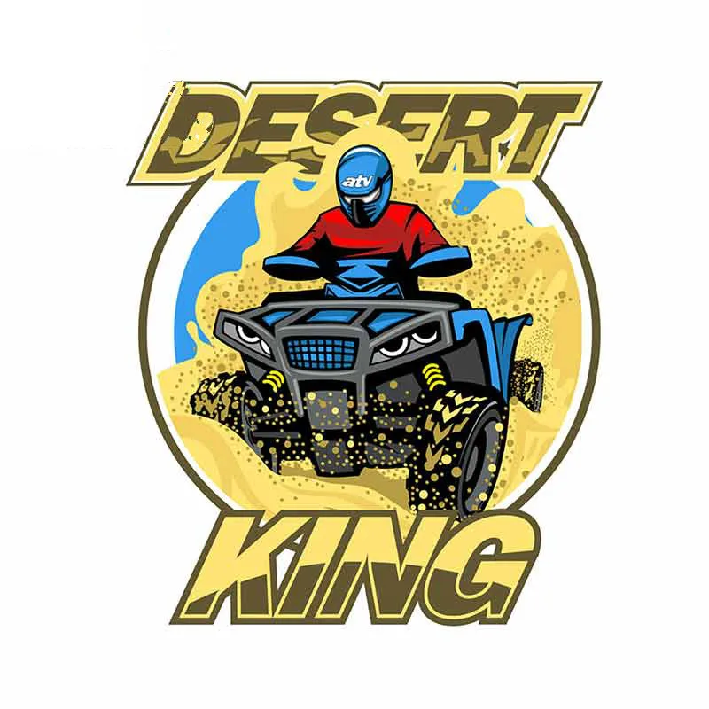 

Hot Quad Bike In Desert Car Stickers Truck Decal DIY Anime Waterproof Vehicle 3D Laptop Car Decor KK 13*11cm Vinyl