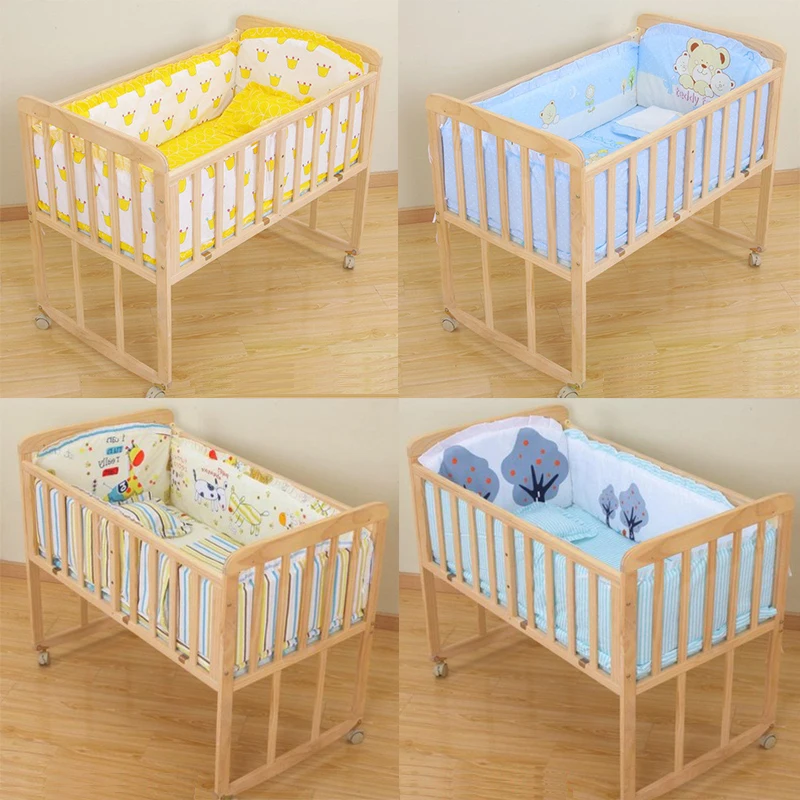 5 шт./компл. дышащее детское постельное белье бампер детский хлопковый комплект