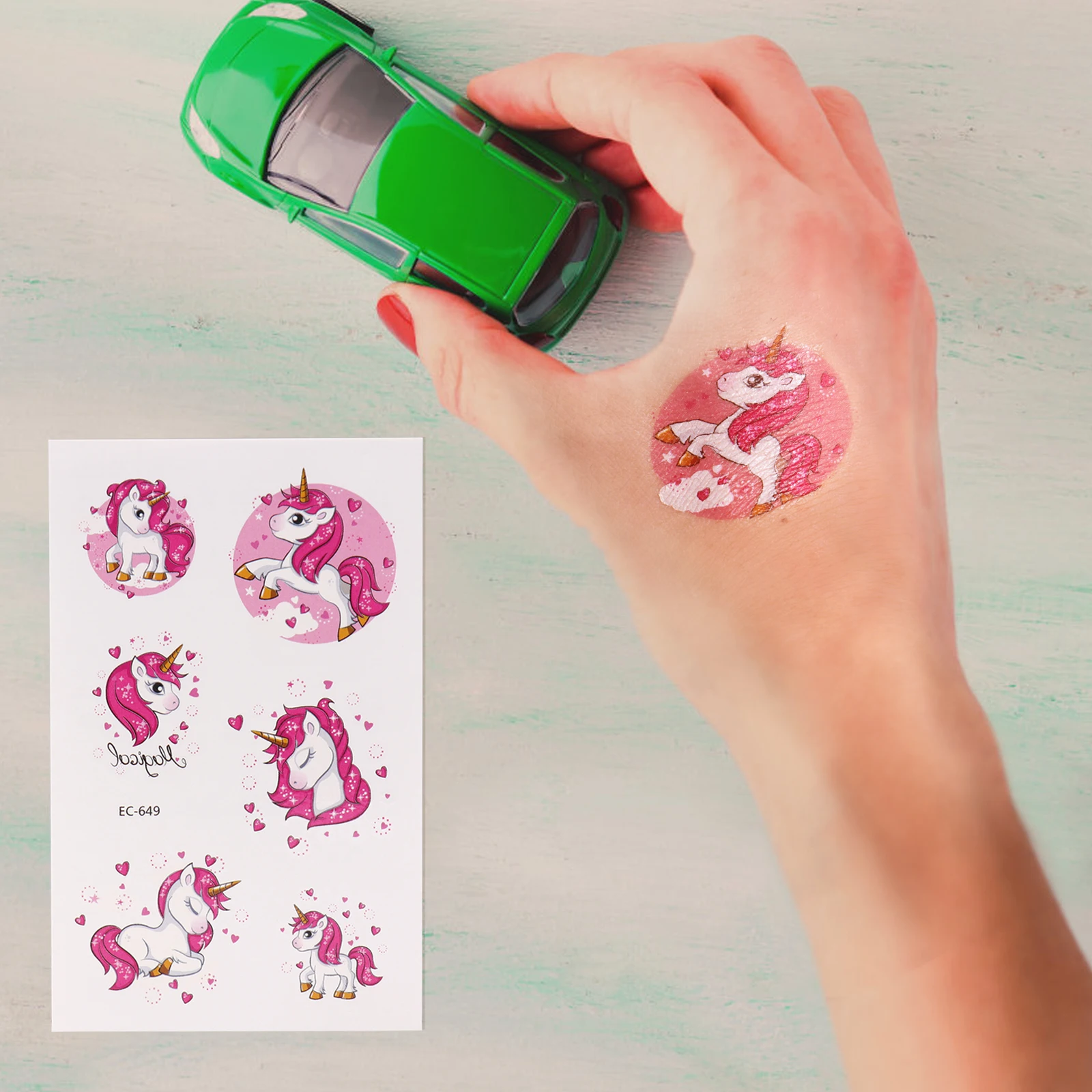 7 5x12 см Единорог Временные татуировки девичник вечерние украшения Наклейка на