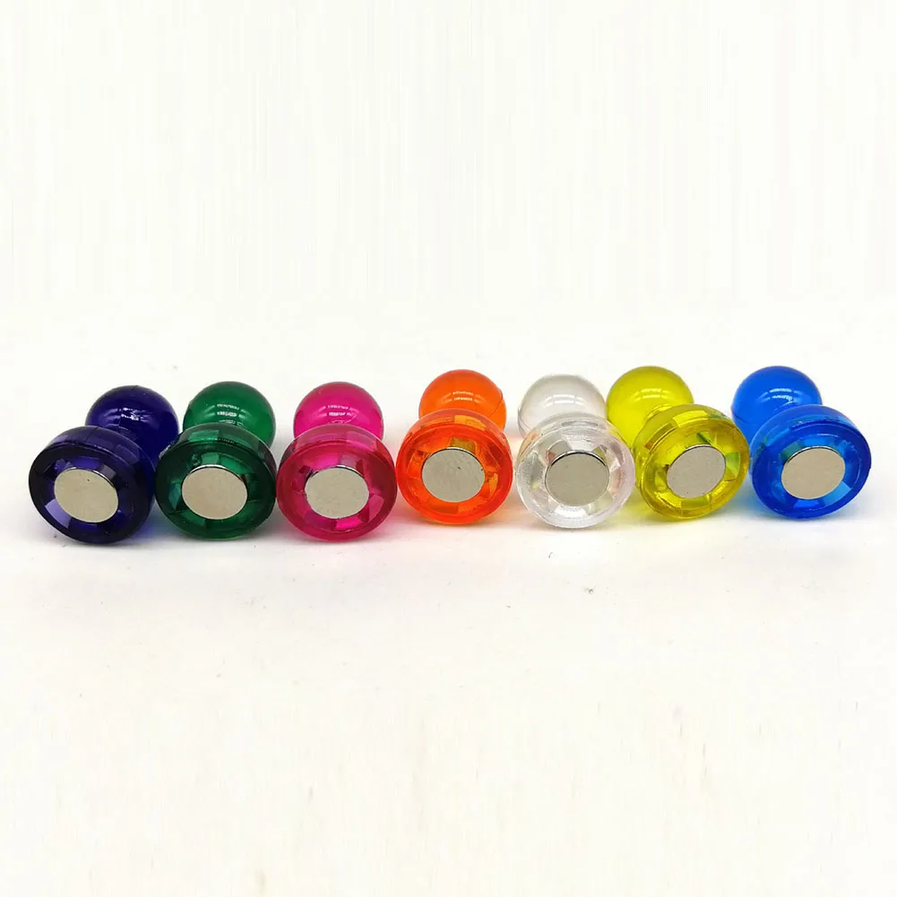 36pcs/set Paper Holder Map Gift Home Office Color Randomly Transparent Acrylic Push Pin Magnet Calendars For Whiteboard Fridge |