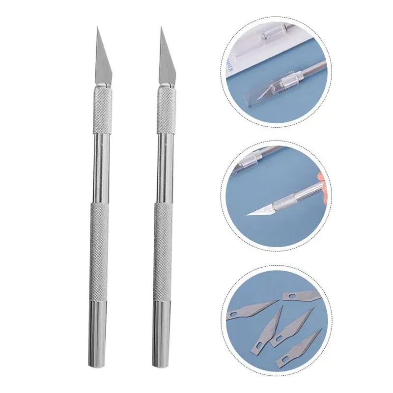 

2pcs Rubber Stamp Carving Knives Photo Paper Cutting Tools Rubber Stamp Carving Tools