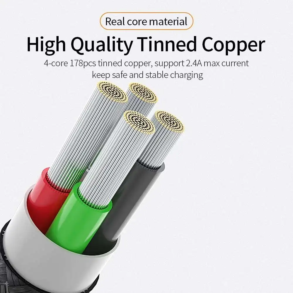 Essager Micro USB кабель со светодиодный кабель для быстрой зарядки данных Кабель зарядного устройства микро-usb для samsung Xiaomi Android мобильного телефона