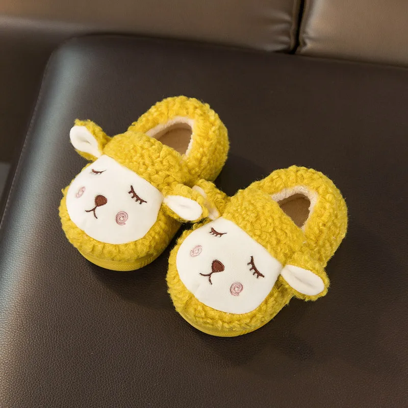 

Children's Cotton Slippers For Boys Fall/winter Indoor Non-slip 1-3 Years Old Baby Children's Cotton Shoes Plush Shoes Cute Wome