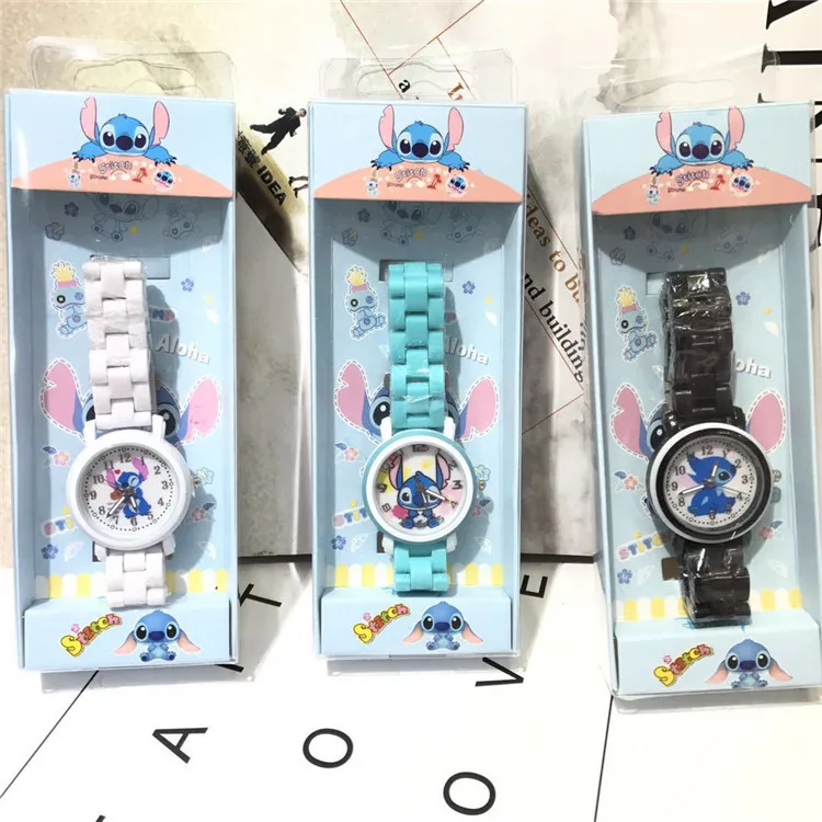 

Stitch Star Star Baby Baby Watch Student Boy Girl Cartoon Waterproof Quartz Watch Portable Clock Child Birthday Gift 3