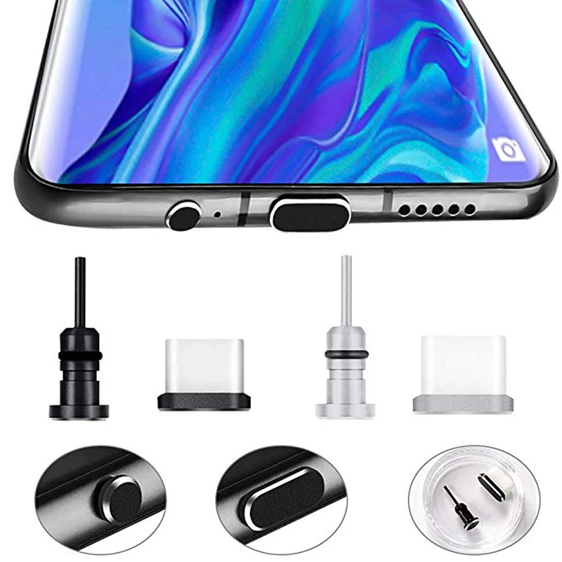 Защитные Заглушки от пыли с usb-портом, с крышкой для наушников, 2 пары, чехол с защитой от пыли для смартфона, защита от пыли-0