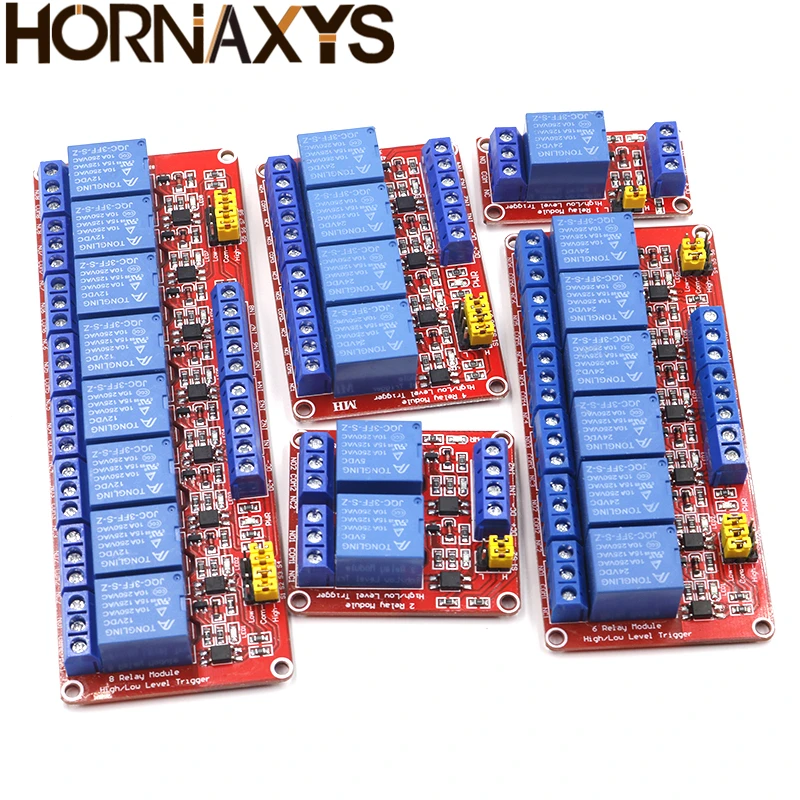 

1 2 4 6 8 Channel Relay Module DC 5V 12V 24V Board Shield with Optocoupler / High and Low Level Trigger for arduino Raspberry Pi
