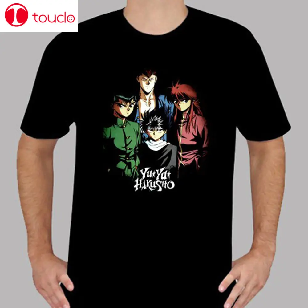 

Футболка Yu Hakusho для мужчин и женщин, черная рубашка с рисунком аниме в стиле ретро, размеры от S до 5Xl