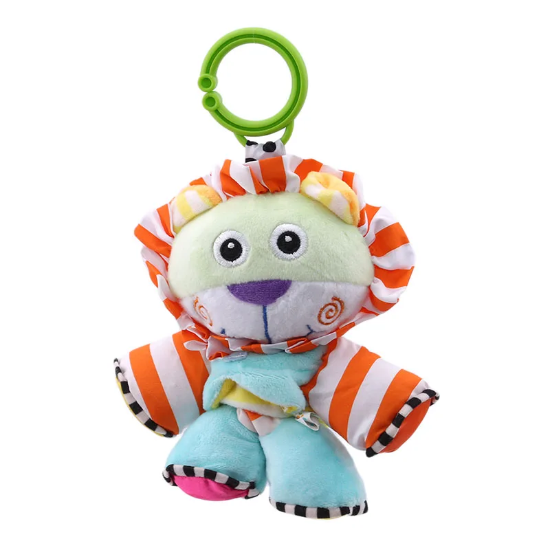 

Baby Animal Cartoon Rattle Bed Stroller Musical Pull Bell Baby Educational Toy Shock Rattles Soft Cute Toys High Quality Safety