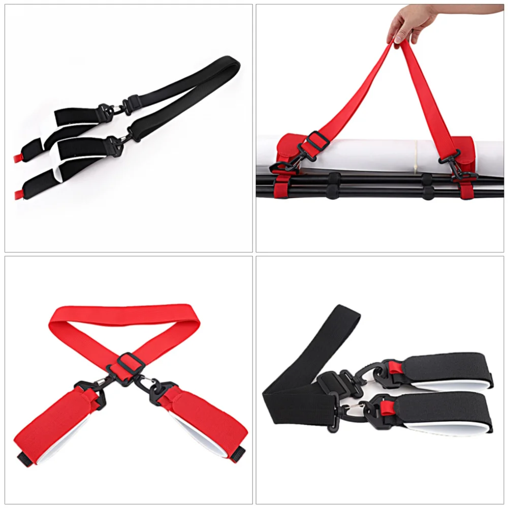 

2 Pcs Practical Snowboard Carrying Strap Length Adjustable Skiing Board Strap