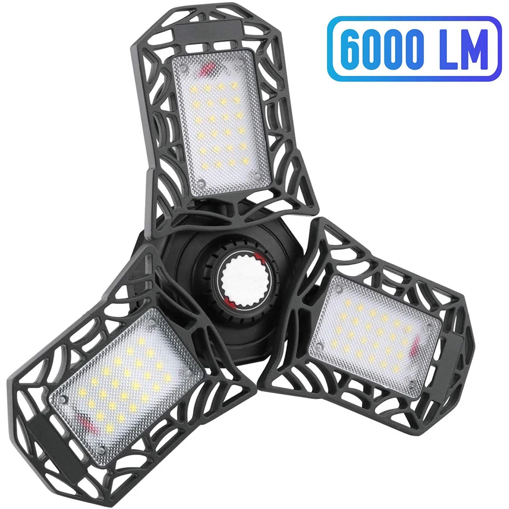 Светодиодный светильник для гаража 80 Вт потолочный лампа с индукцией радара 6000лм