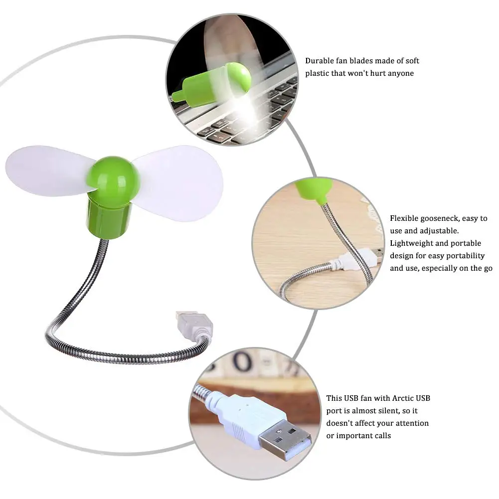 Мини USB вентилятор гаджет гибкий и подходит для ноутбук laptop персональный