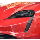 2 шт. Защитная пленка для автомобильных фар Прозрачная черная наклейка из ТПУ для Porsche Taycan 2019 2020 2021 аксессуары