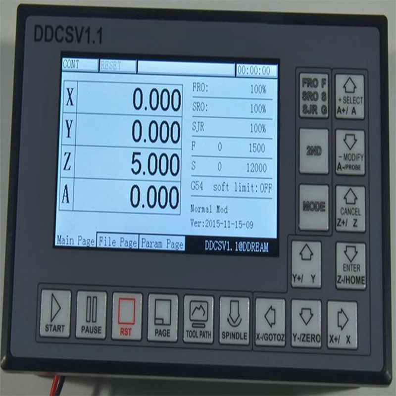 DDCSV1.1 Гравировальный станок CNC 4 осевой Автономный контроллер система 500K шаговый