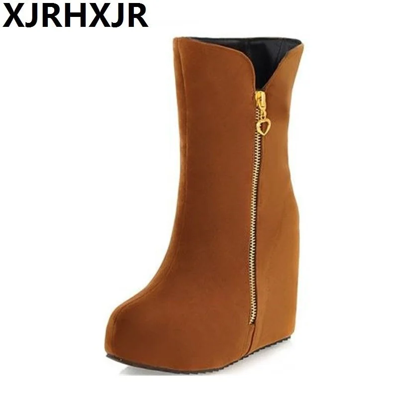 Новое поступление Осень-зима женские сапоги на платформе Повседневная женская